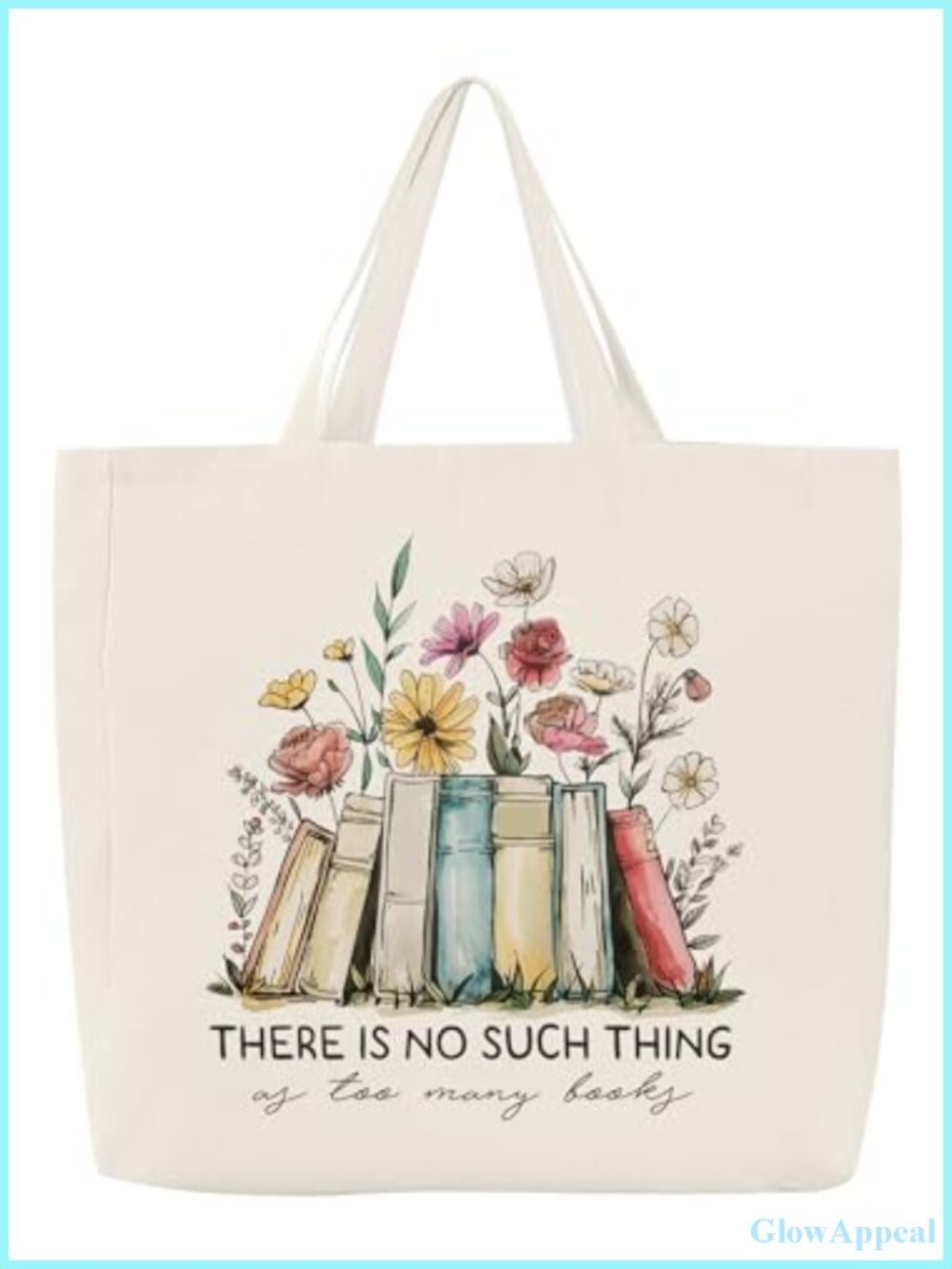 Canvas Book Tote Bag, Book Lover Gifts for Women